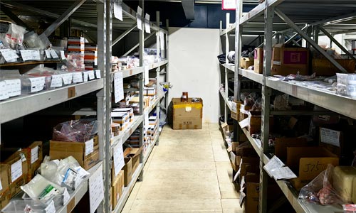 excavator parts warehouse